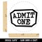 Admit One Movie Theater Ticket Self-Inking Rubber Stamp for Stamping Crafting Planners